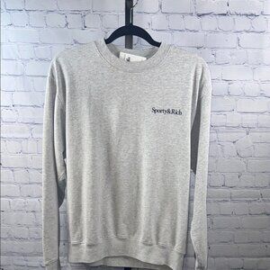 🩶 Sporty & Rich Gray Athletic Club Sweatshirt - Size Small